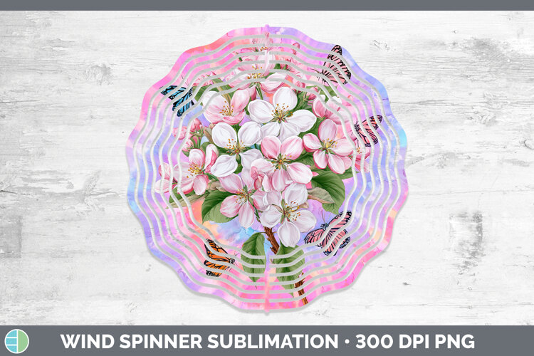 GorgeousFlowers 03 Tie Dye Wind Spinner design.
