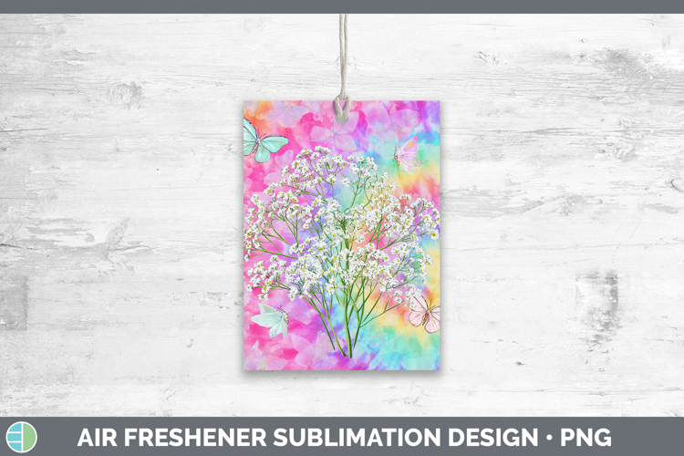 Babys Breath Gypsophila Flowers 03 Tie Dye Air Freshener Sub