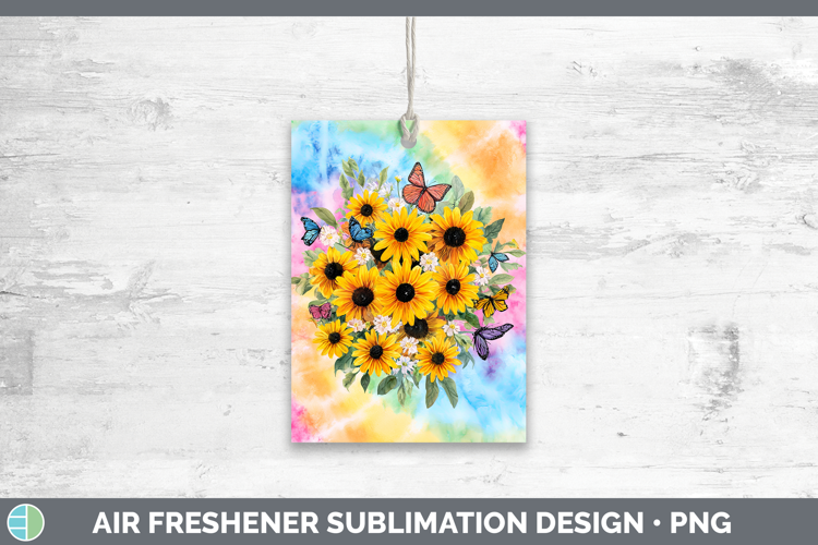 Black-eyed Susan Flowers 03 Tie Dye Air Freshener Sublimatio