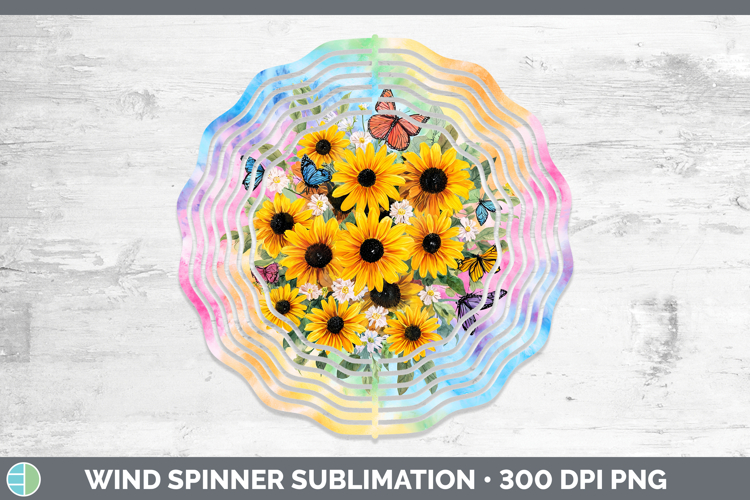 GorgeousFlowers 03 Tie Dye Wind Spinner design.