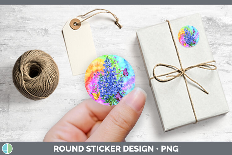 GorgeousFlowers 03 Tie Dye Stickers design.