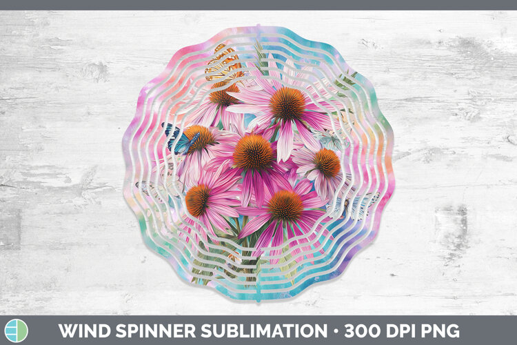 GorgeousFlowers 03 Tie Dye Wind Spinner design.