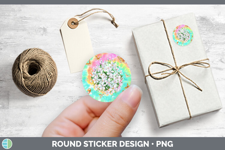 GorgeousFlowers 03 Tie Dye Stickers design.