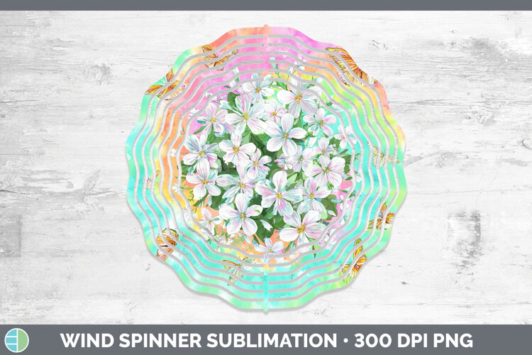 GorgeousFlowers 03 Tie Dye Wind Spinner design.
