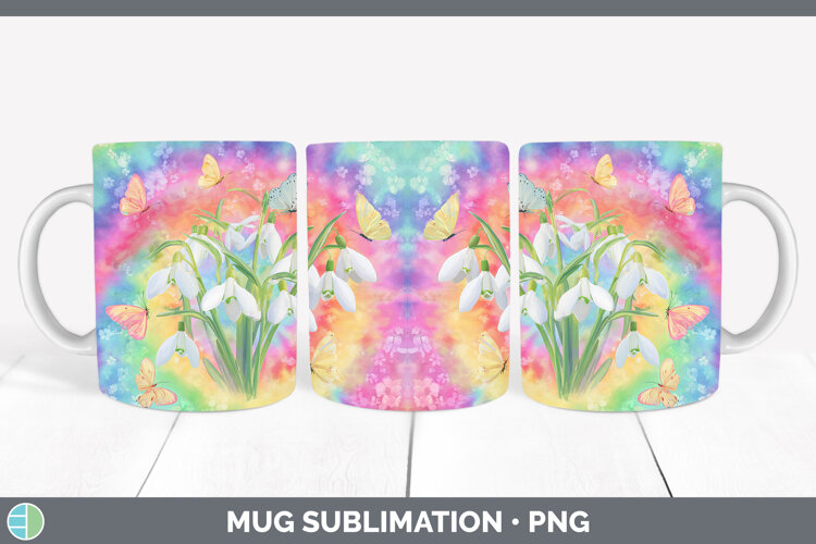 GorgeousFlowers 03 Tie Dye Mug Wrap design.