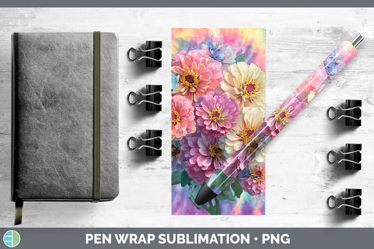 GorgeousFlowers 03 Tie Dye Pen Wrap design.