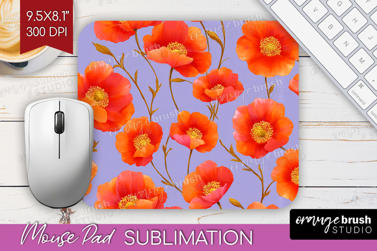 Floral Mouse Pad Sublimation - Sping Flowers Mousepad PNG