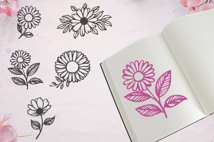 Flowers and Daisies SVG