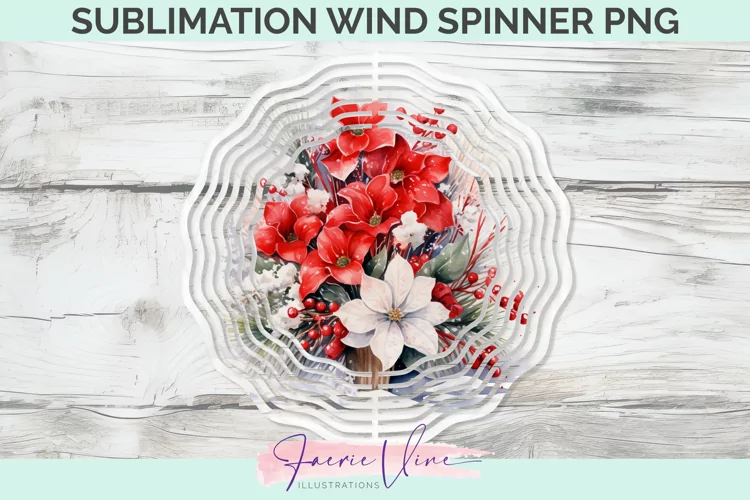 Flowers Sublimation Wind Spinner