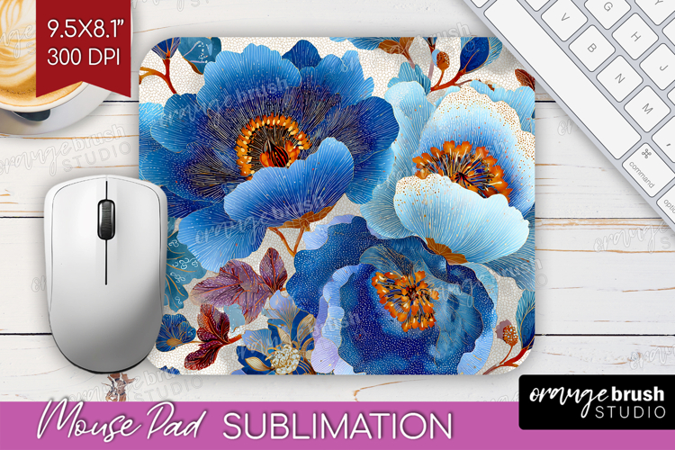 Floral Mouse Pad Sublimation - Sping Flowers Mousepad PNG