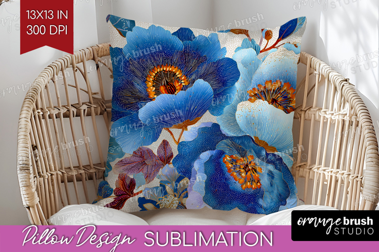 Floral Pillow Sublimation - Sping Flowers Pillow Cover PNG