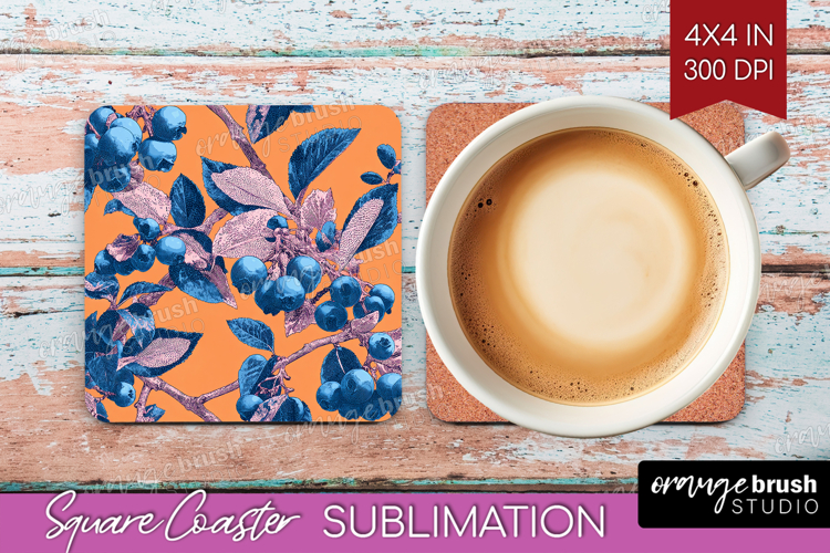 Floral Square Coaster - Sping Flowers Coaster PNG