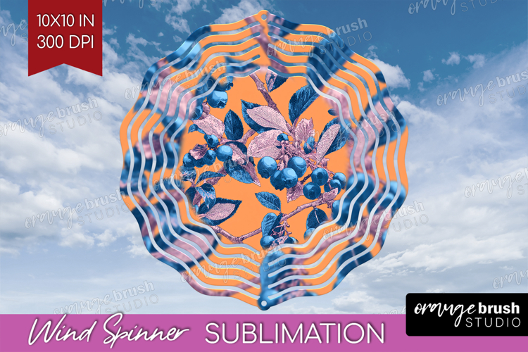 Floral Wind Spinner Sublimation PNG - Sping Flowers Round