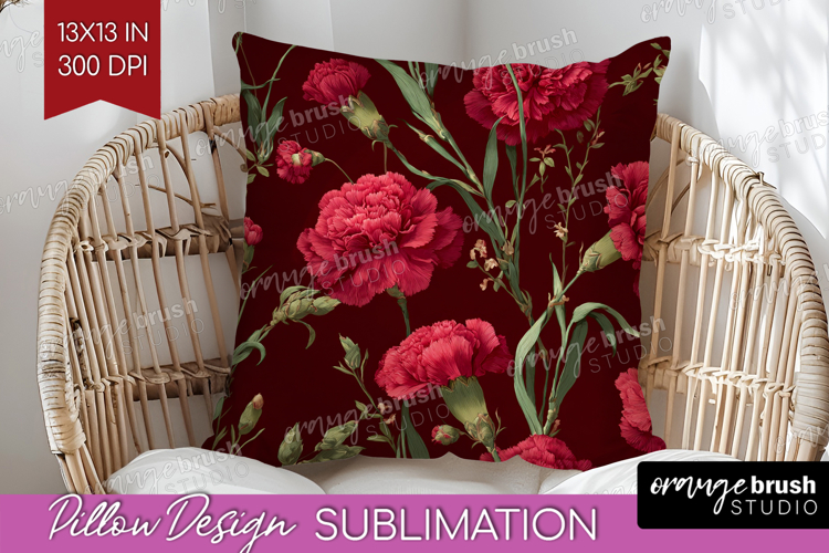 Floral Pillow Sublimation - Sping Flowers Pillow Cover PNG