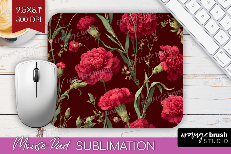Floral Mouse Pad Sublimation - Sping Flowers Mousepad PNG