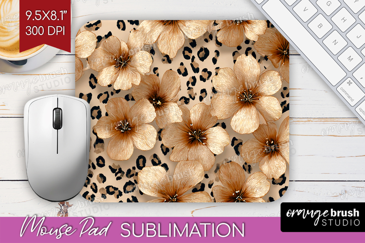 Floral Mouse Pad Sublimation - Sping Flowers Mousepad PNG