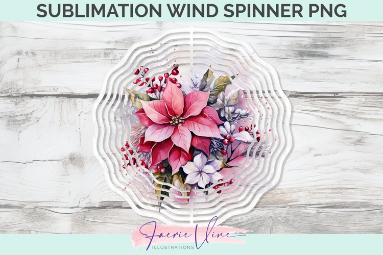 Flowers Sublimation Wind Spinner example image 1