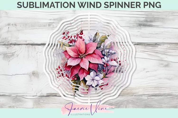Flowers Sublimation Wind Spinner