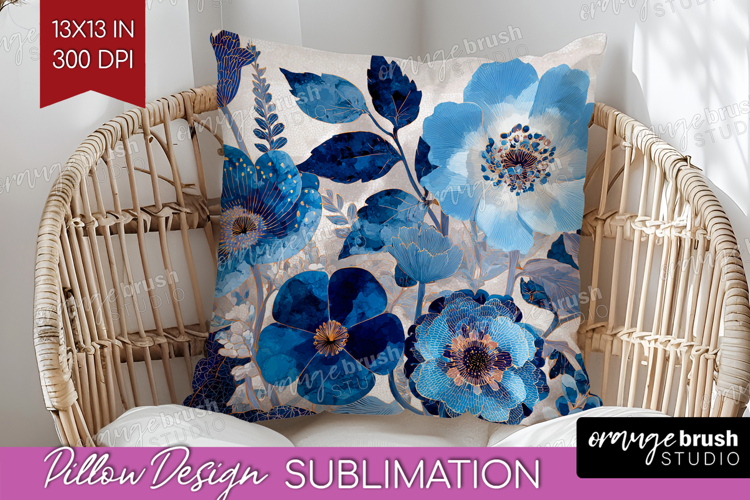 Floral Pillow Sublimation - Sping Flowers Pillow Cover PNG