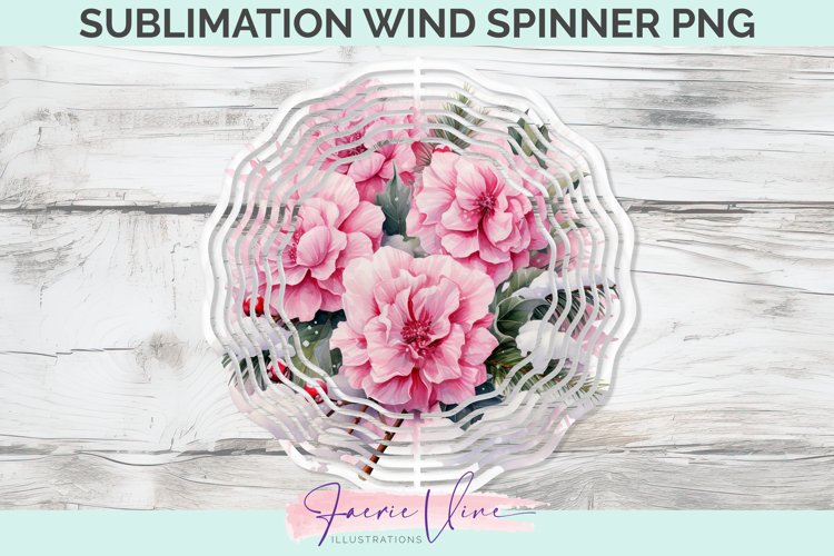 Flowers Sublimation Wind Spinner example image 1