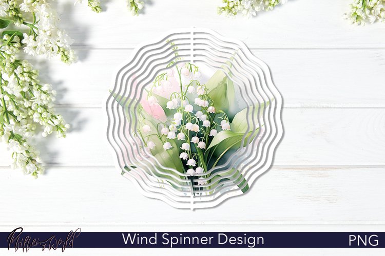 Floral Wind Spinner | Lily of the Valley | Watercolor PNG