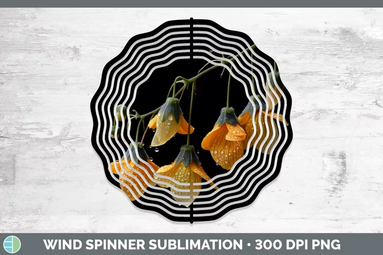 Flowers Abutilon Wind Spinner Sublimation Spinner Designs