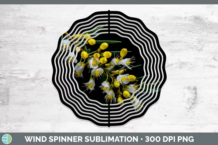Flowers Acacia Wind Spinner Sublimation Spinner Designs