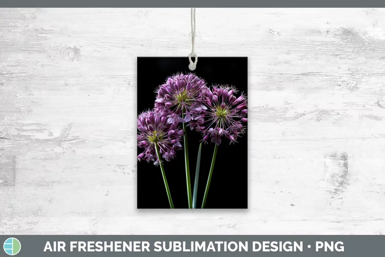 Flowers Allium Air Freshener Sublimation Car Freshener Desig