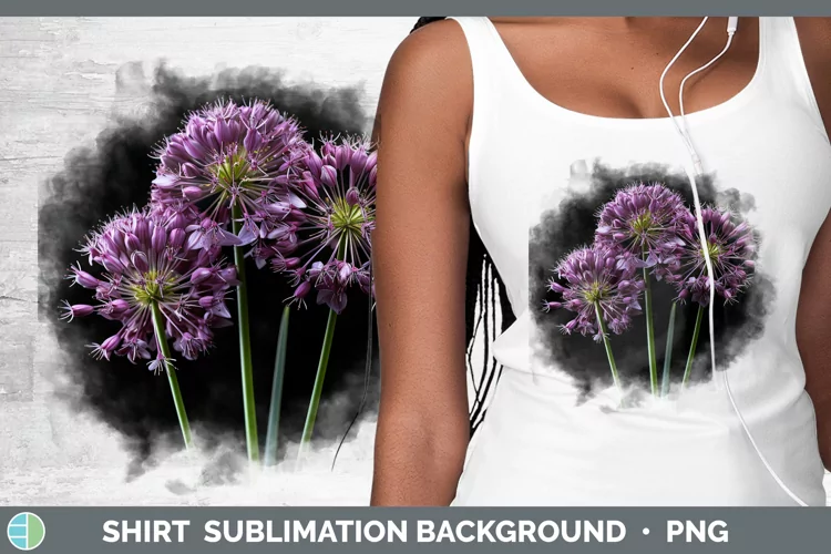 Flowers Allium Shirt Sublimation Sublimation Background Desi
