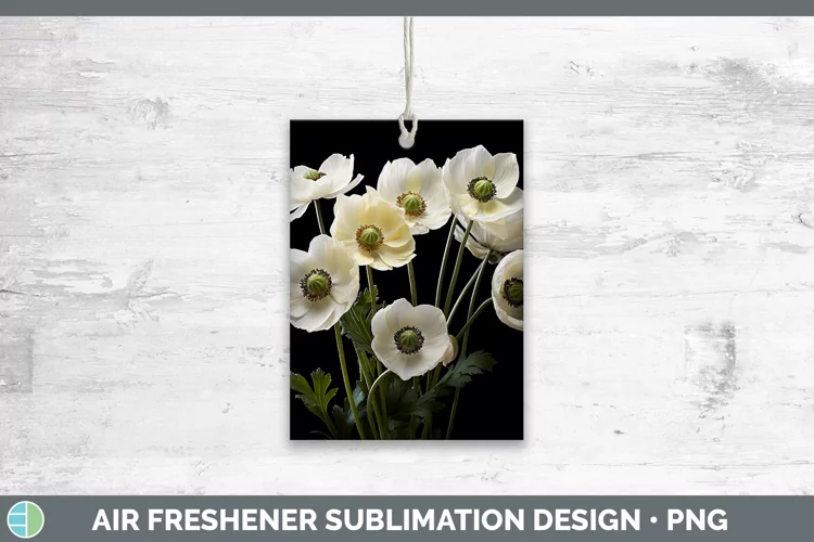 Flowers Anemone Air Freshener Sublimation Car Freshener Desi
