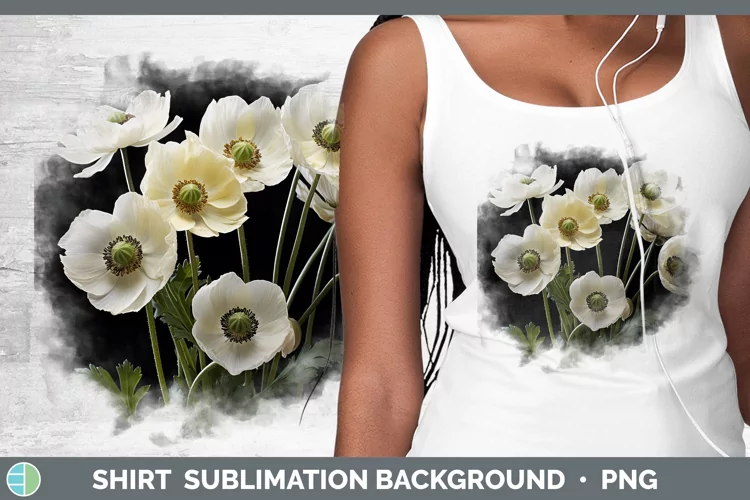 Flowers Anemone Shirt Sublimation Sublimation Background Des