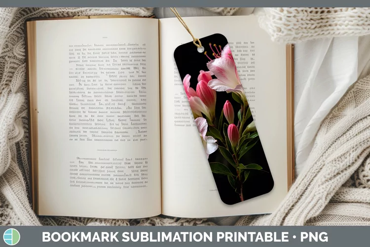 Flowers Azalea Bookmark Sublimation Printable Designs