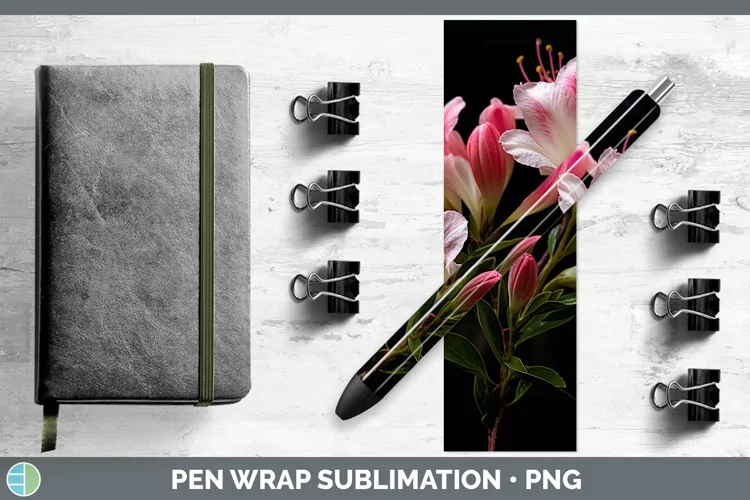 Flowers Azalea Pen Wrap Sublimation Epoxy Pen Designs