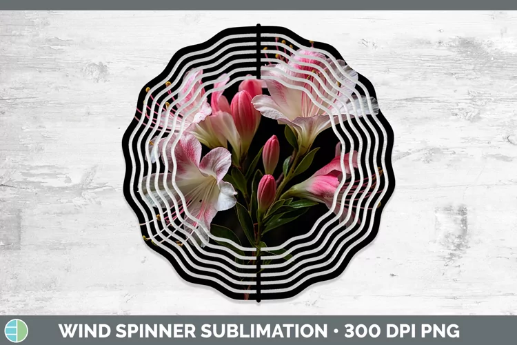 Flowers Azalea Wind Spinner Sublimation Spinner Designs