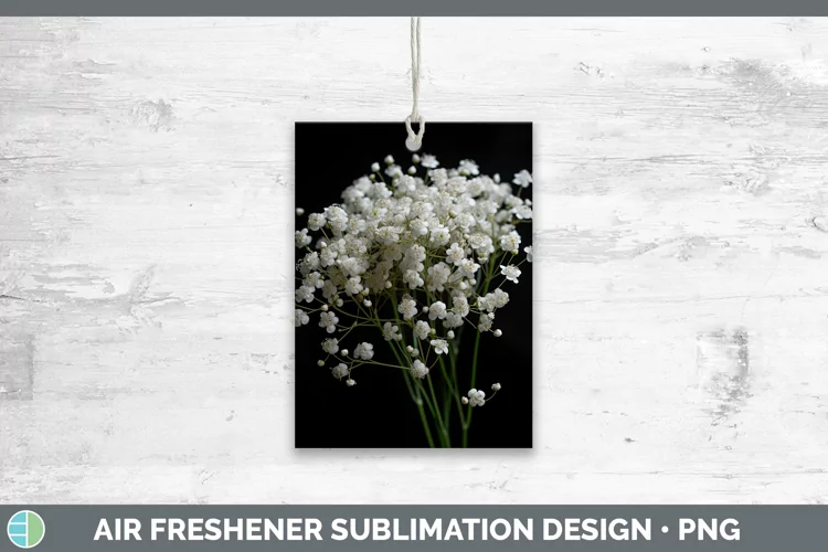 Flowers Babys Breath Gypsophila Air Freshener Sublimation Ca