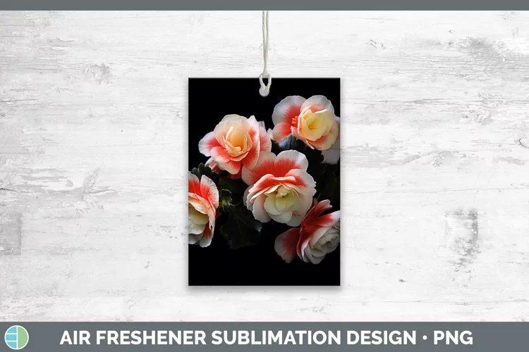 Flowers Begonia Air Freshener Sublimation Car Freshener Desi