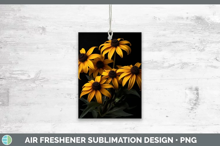 Flowers Black-eyed Susan Air Freshener Sublimation Car Fresh