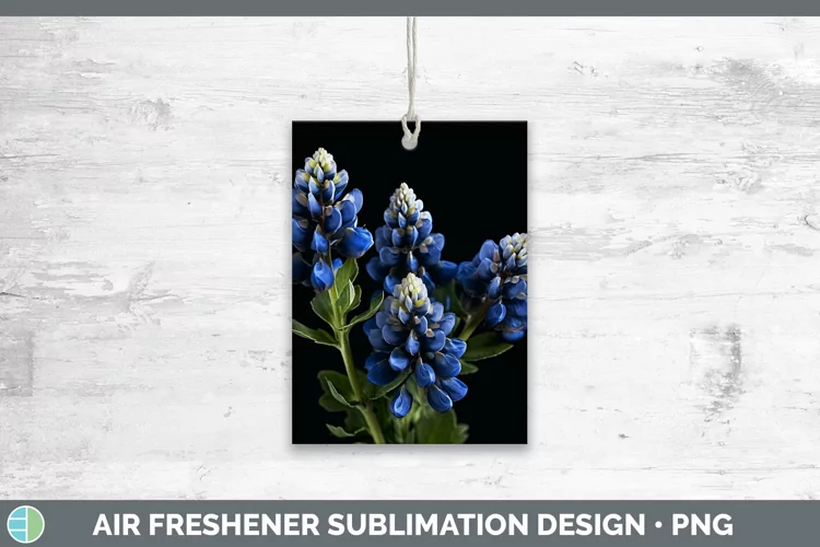 Flowers Bluebonnet Air Freshener Sublimation Car Freshener D