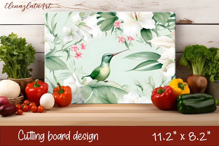 Flowers Cutting Board Design. Tropical passionflower example image 1