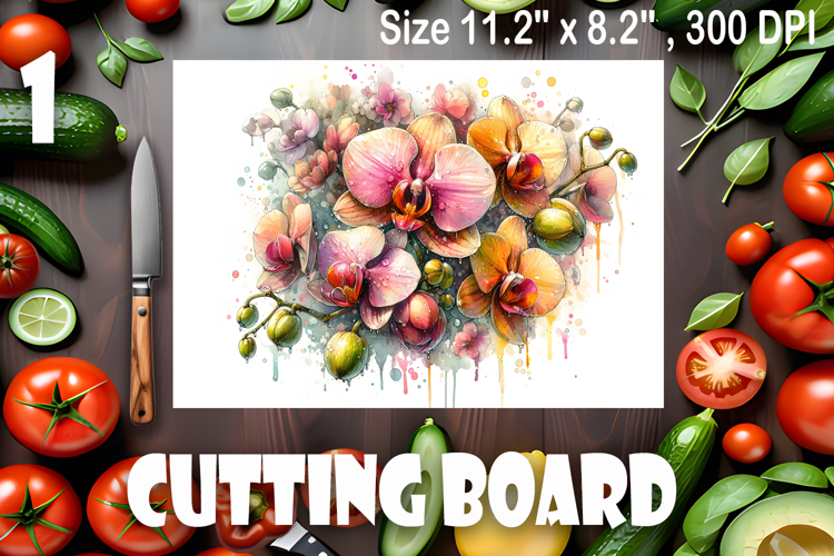 Watercolor summers flowers Cutting Board