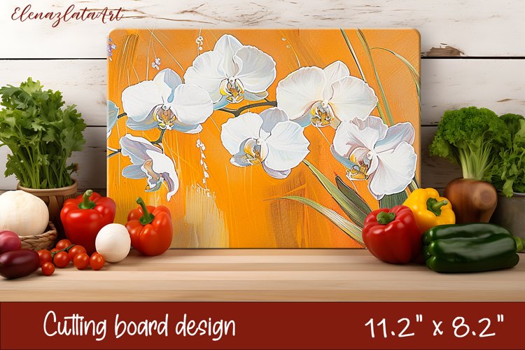 Flowers Cutting Board Design. Tropical passionflower example image 1