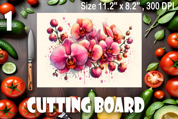 Watercolor summers flowers Cutting Board