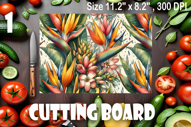 Watercolor summers flowers Cutting Board