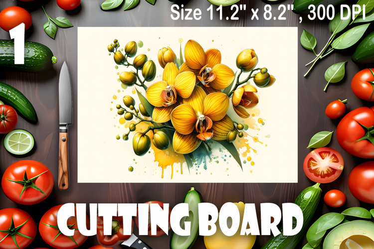 Watercolor summers flowers Cutting Board