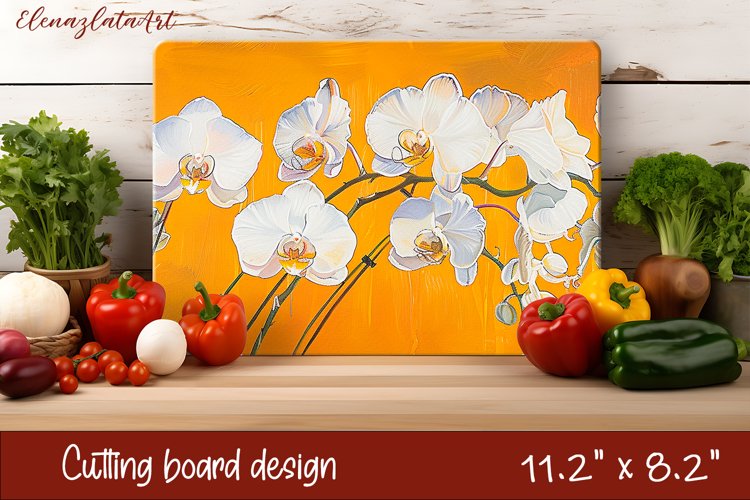 Flowers Cutting Board Design. Tropical passionflower example image 1