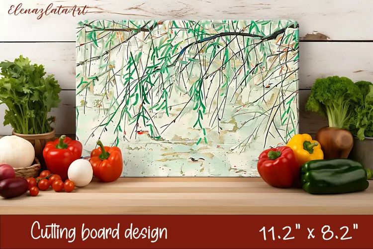 Flowers Cutting Board Design. Tropical passionflower