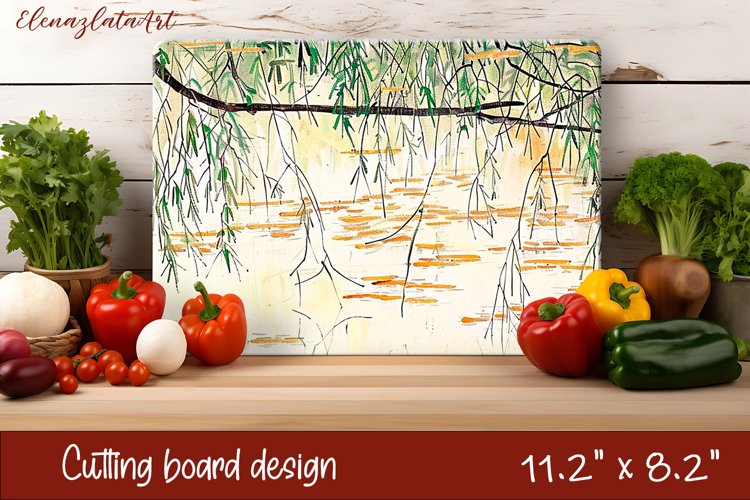 Flowers Cutting Board Design. Tropical passionflower example image 1