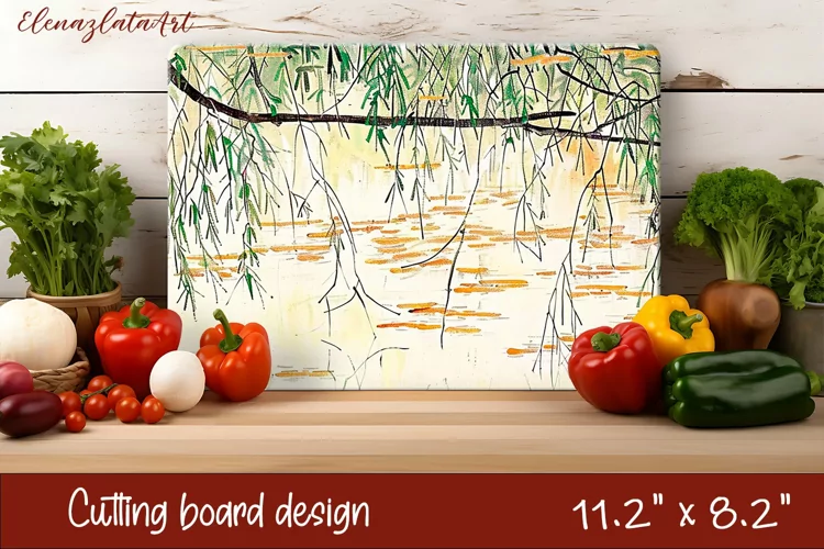 Flowers Cutting Board Design. Tropical passionflower
