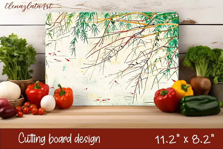 Flowers Cutting Board Design. Tropical passionflower