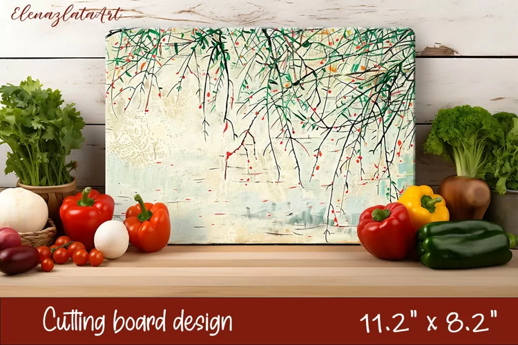 Flowers Cutting Board Design. Tropical passionflower